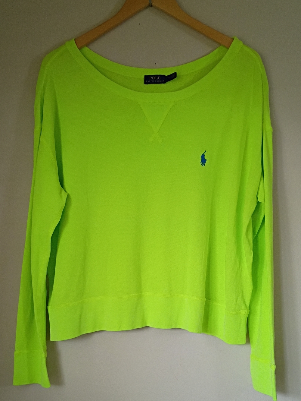 Ralph Lauren Neon Lime Pullover Sweatshirt